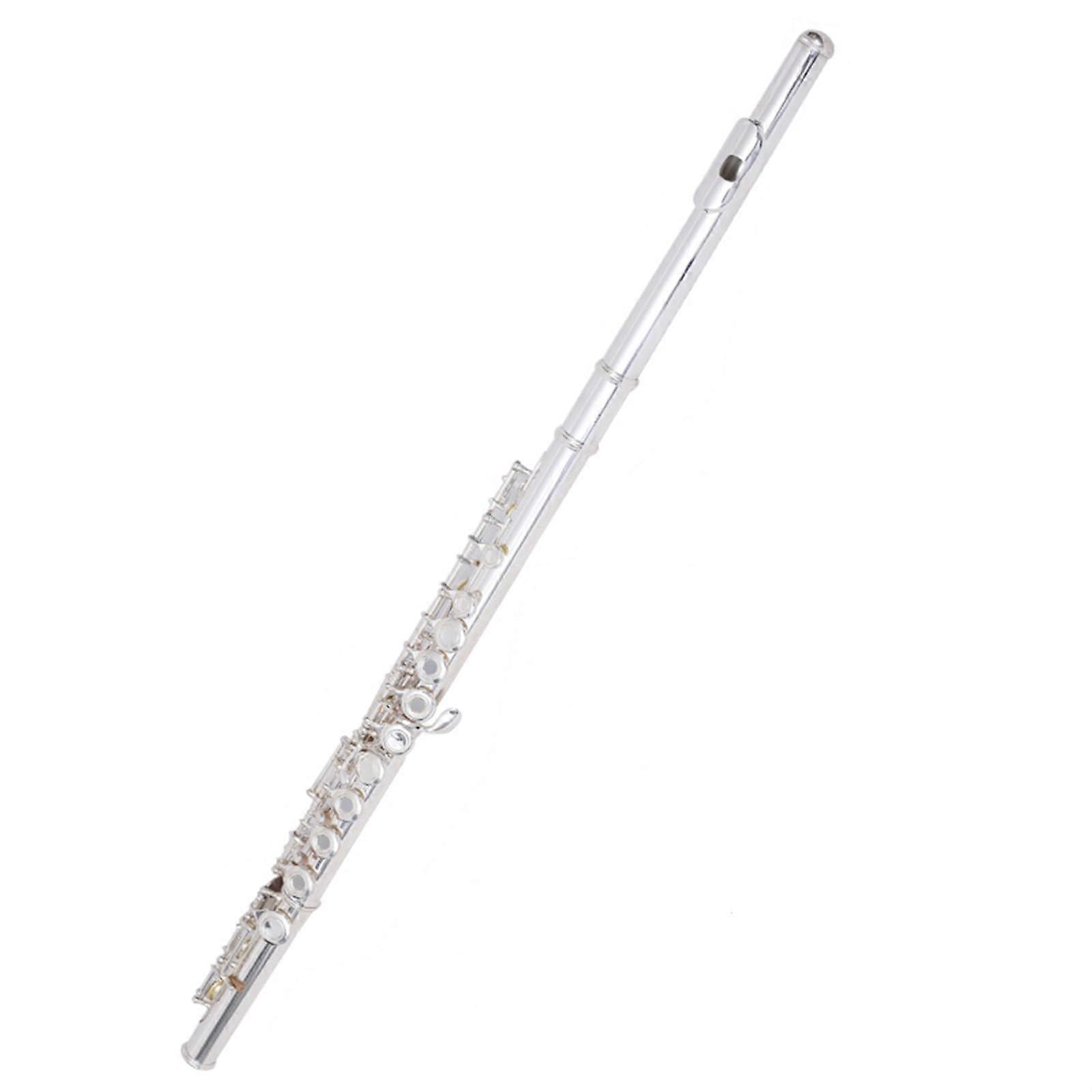 Silver Plated C Key Flute 16 Open Holes with E Key for Precise Pitch Control and Smooth Key Action