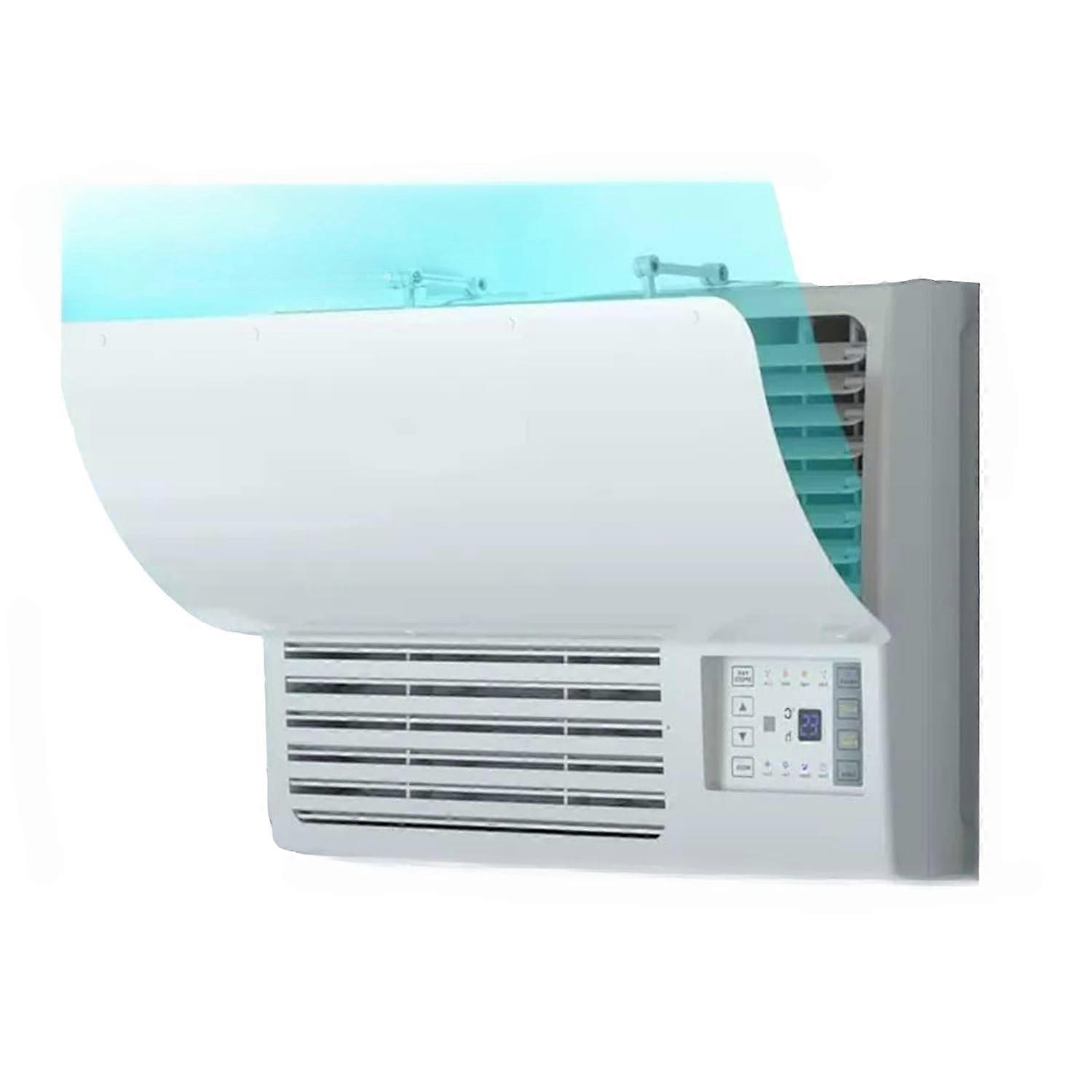 Air Conditioner Wind Deflector Adjustable Airflow Shield for Wall Units Draft Guard 52x27cm White 5pcs