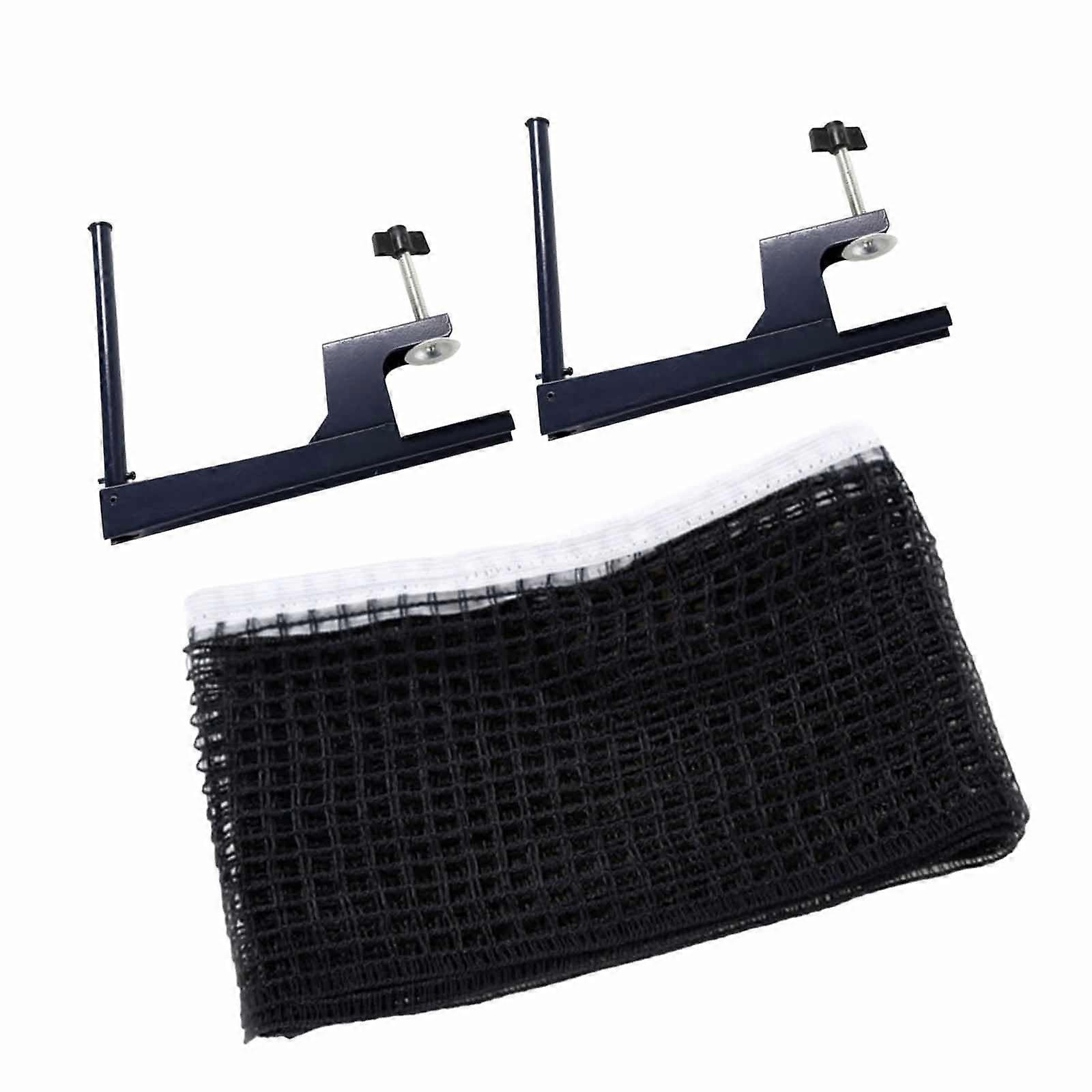 Adjustable Table Tennis Net and Post Set with Clamp, Foldable Design for Indoor Outdoor Use