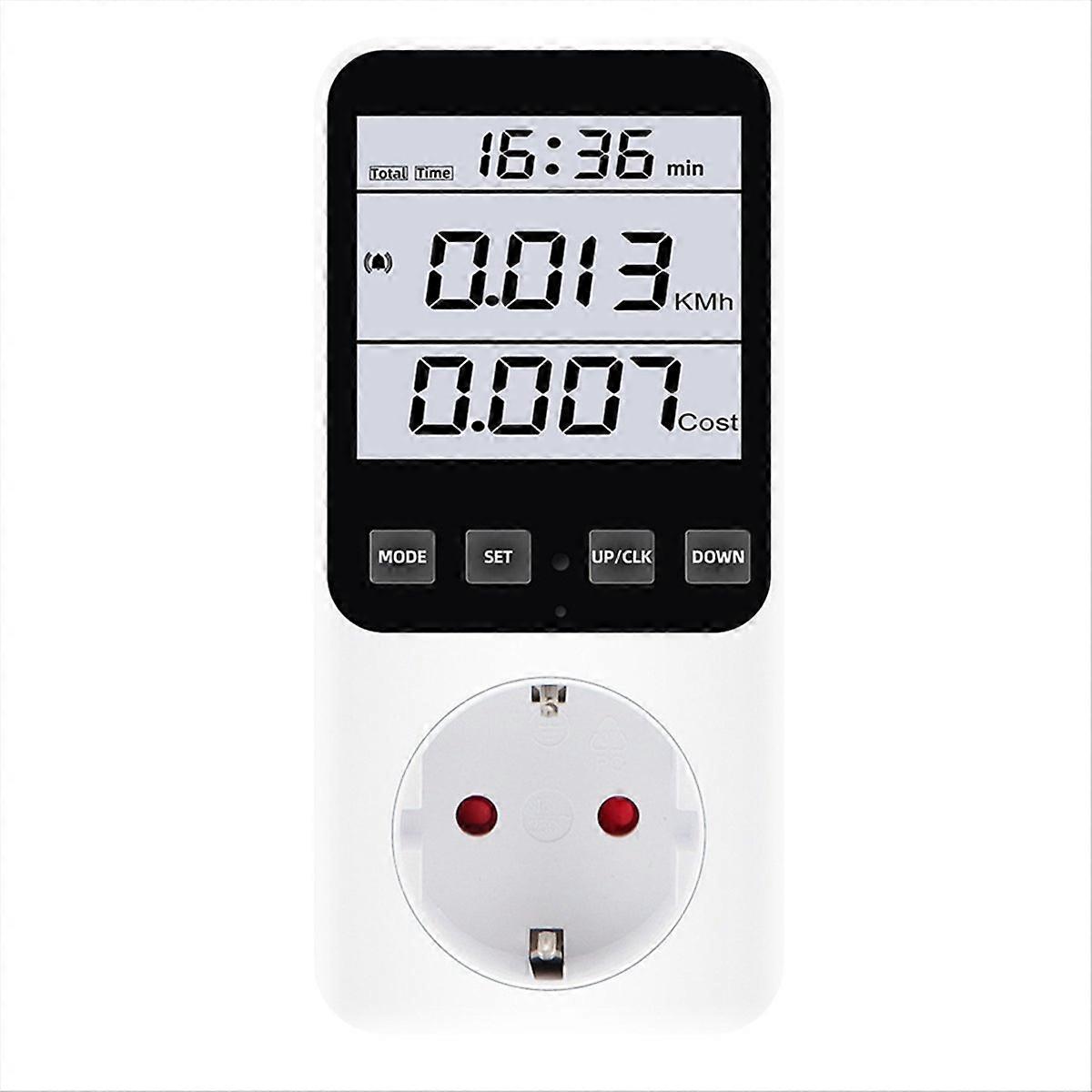 EU-plugg, digital energimåler wattmeter AC230V strømanalysator