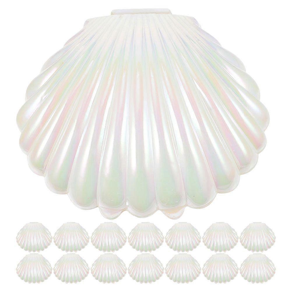 15pcs Shells Shaped Candy Boxes Seashell Party Favor Containers Storage Cases