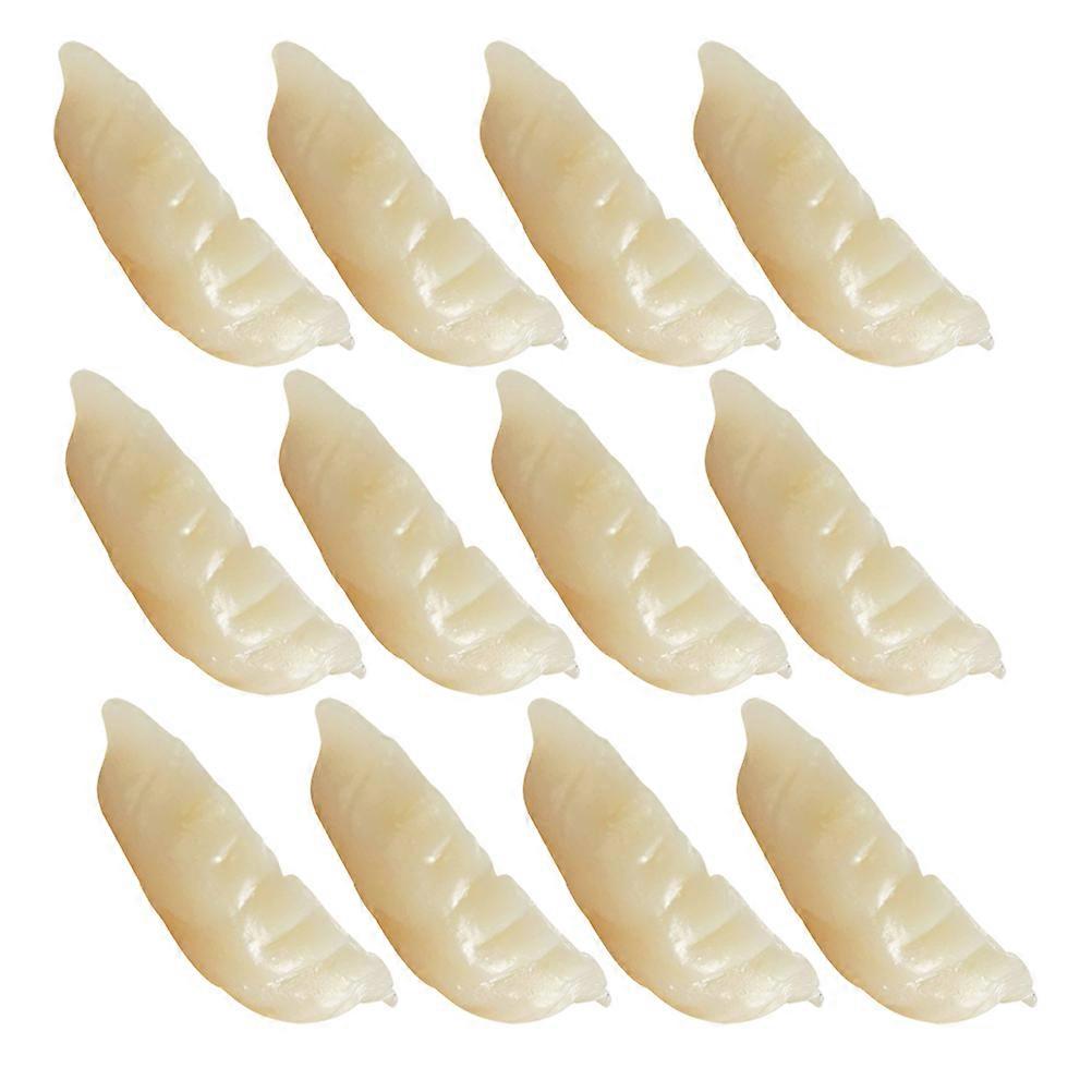 Simulation Dumplings Mini Dumplings Decorative Dumpling Props 12Pcs White PVC Models