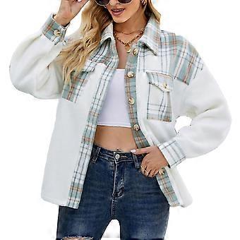 Women's Long Sleeve  Loose Fit SkinFriendly Blouse with Lapel Collar for Autumn Winter