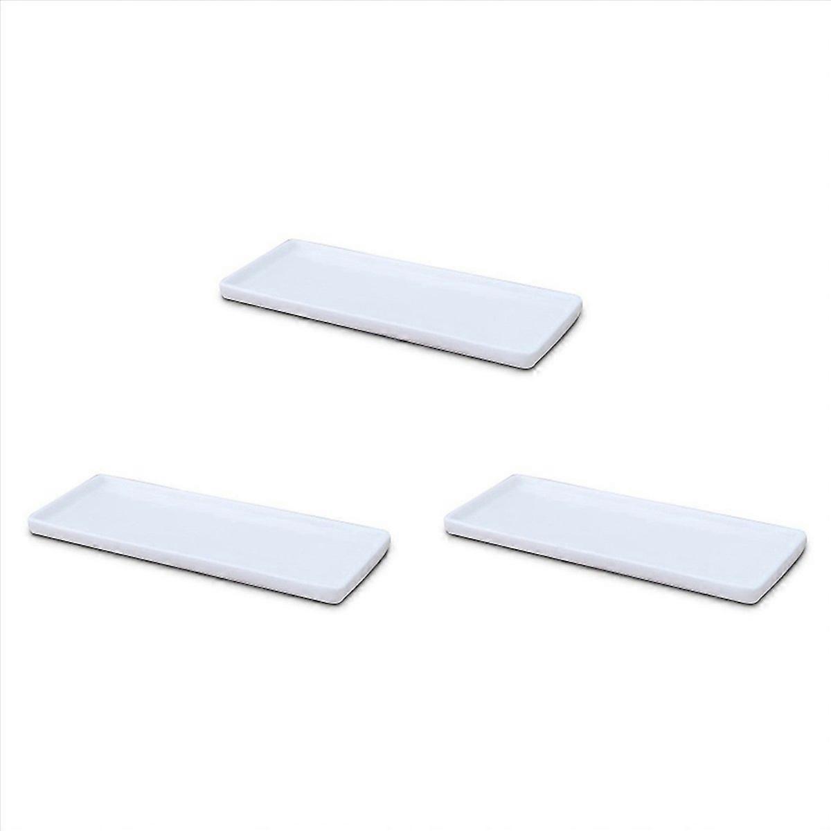 Rectangular Ceramic Tray Plate White Porcelain Plate Mouthwash Tray