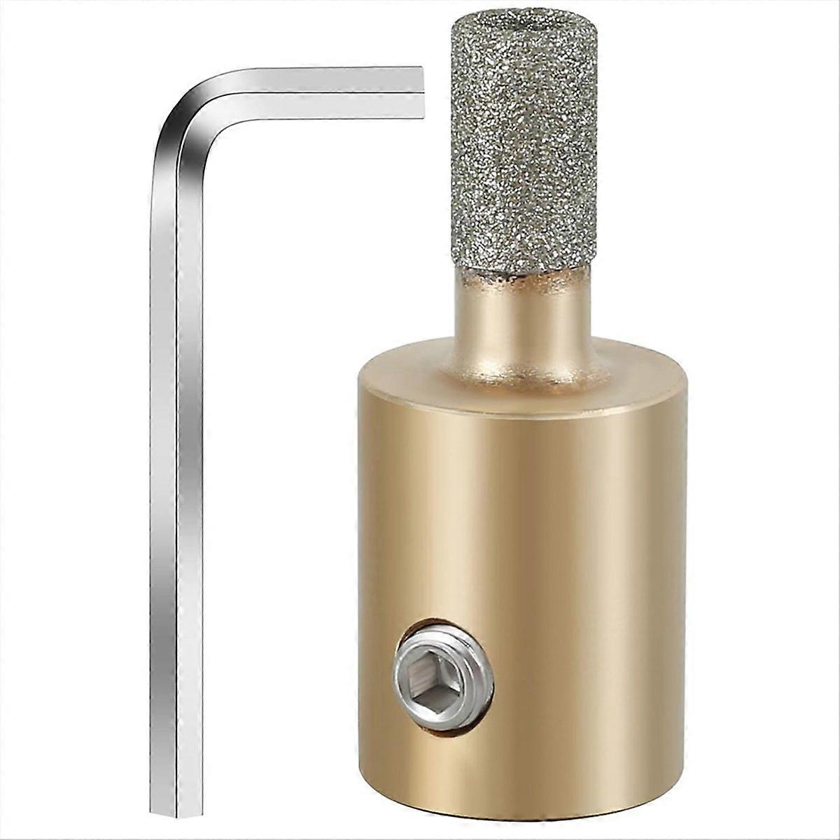 Glass Grinder Bits with Hex Wrench, (1/4 Inch)