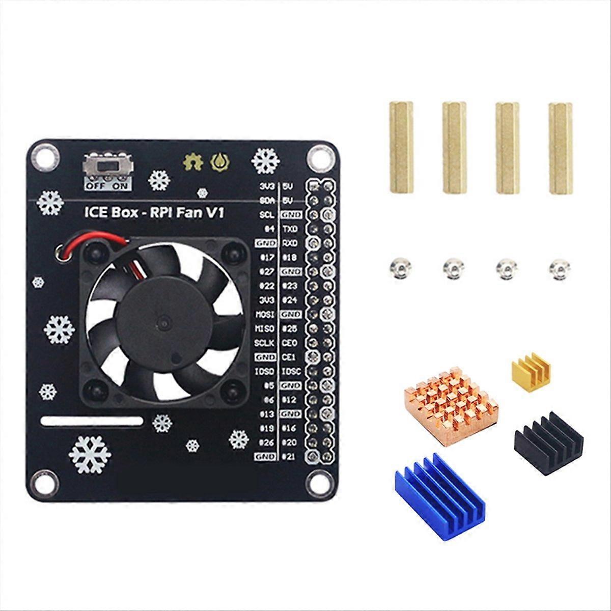 Single Cooling Fan for 4 Model B GPIO Extension Board
