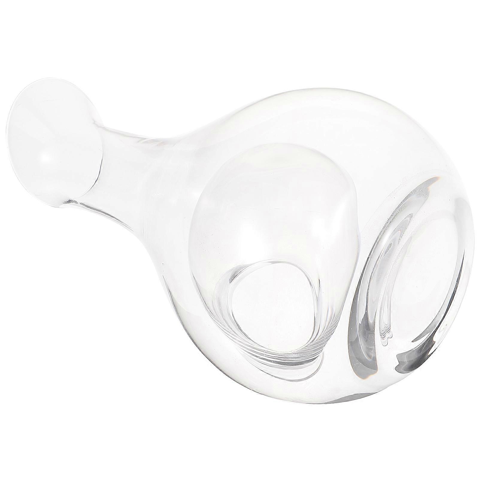 Glass Wine Decanter for Wine Dispensing with Transparent Material