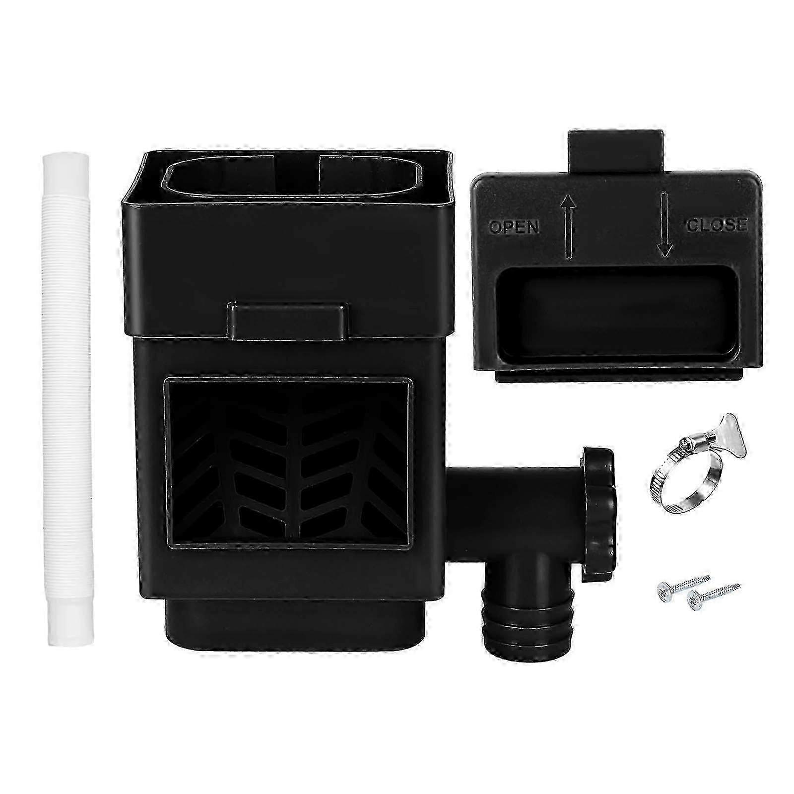 Rain Water Collection System Rain Collector for Downspouts Watering Backyard White