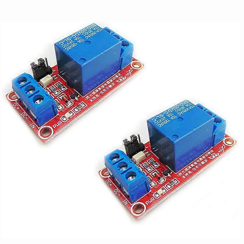 2Pcs 5V One Channel Relay Module Relay Switch with Optocoupler Isolation Support High Low Level Trig