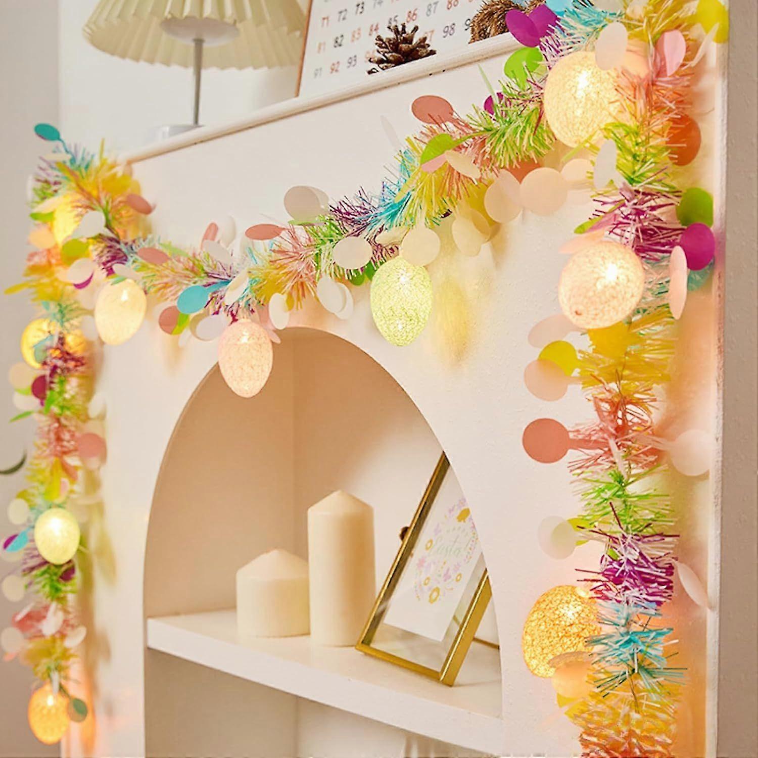 Easter Decorative String Lights, 2-Meter Colorful Egg Light String, 10 Led Easter Lights, Battery-Powered, For Easter, Spring, And Party Decoration