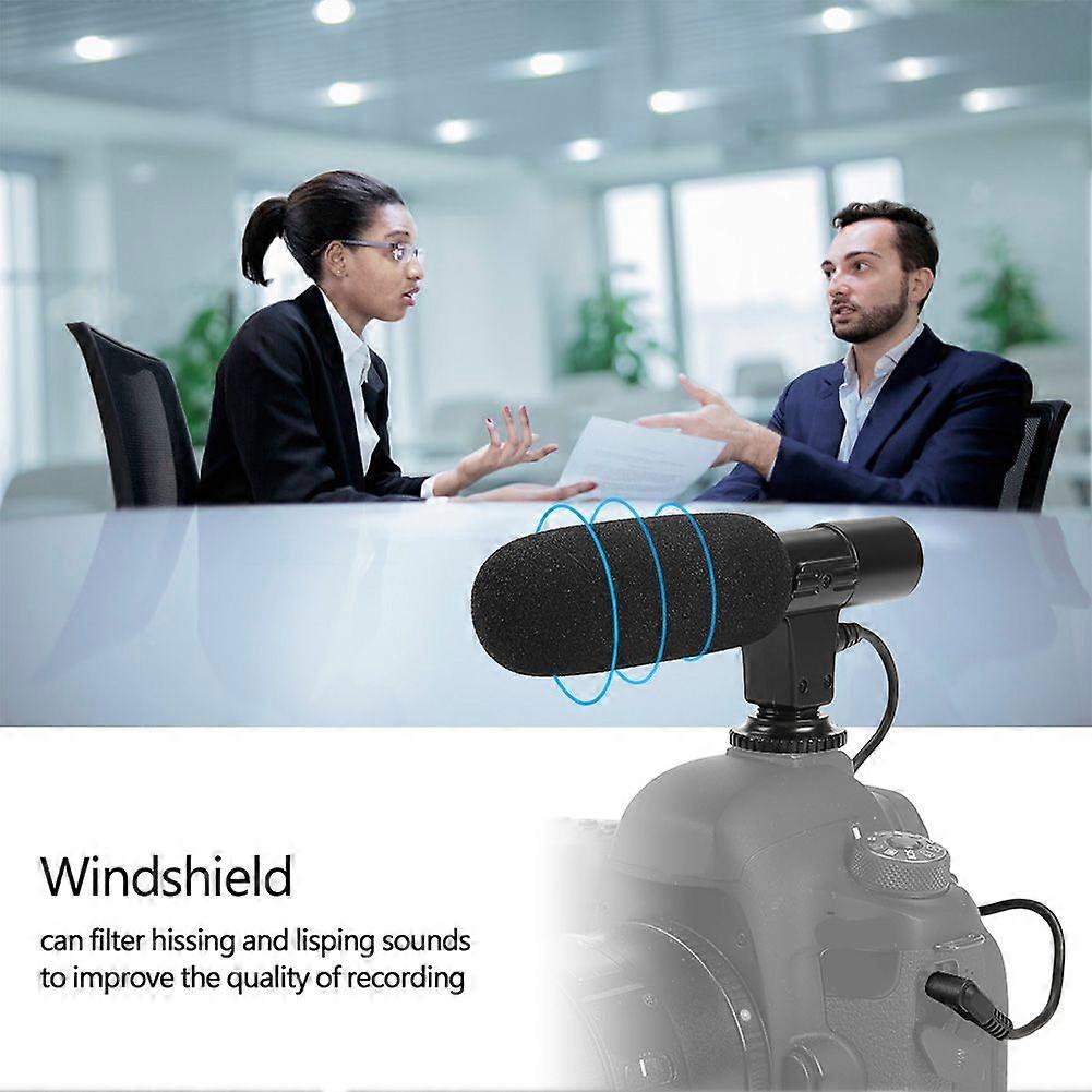 Lightweight Portable Condenser Microphone with Windsheid Compatible With Camera Camcorder