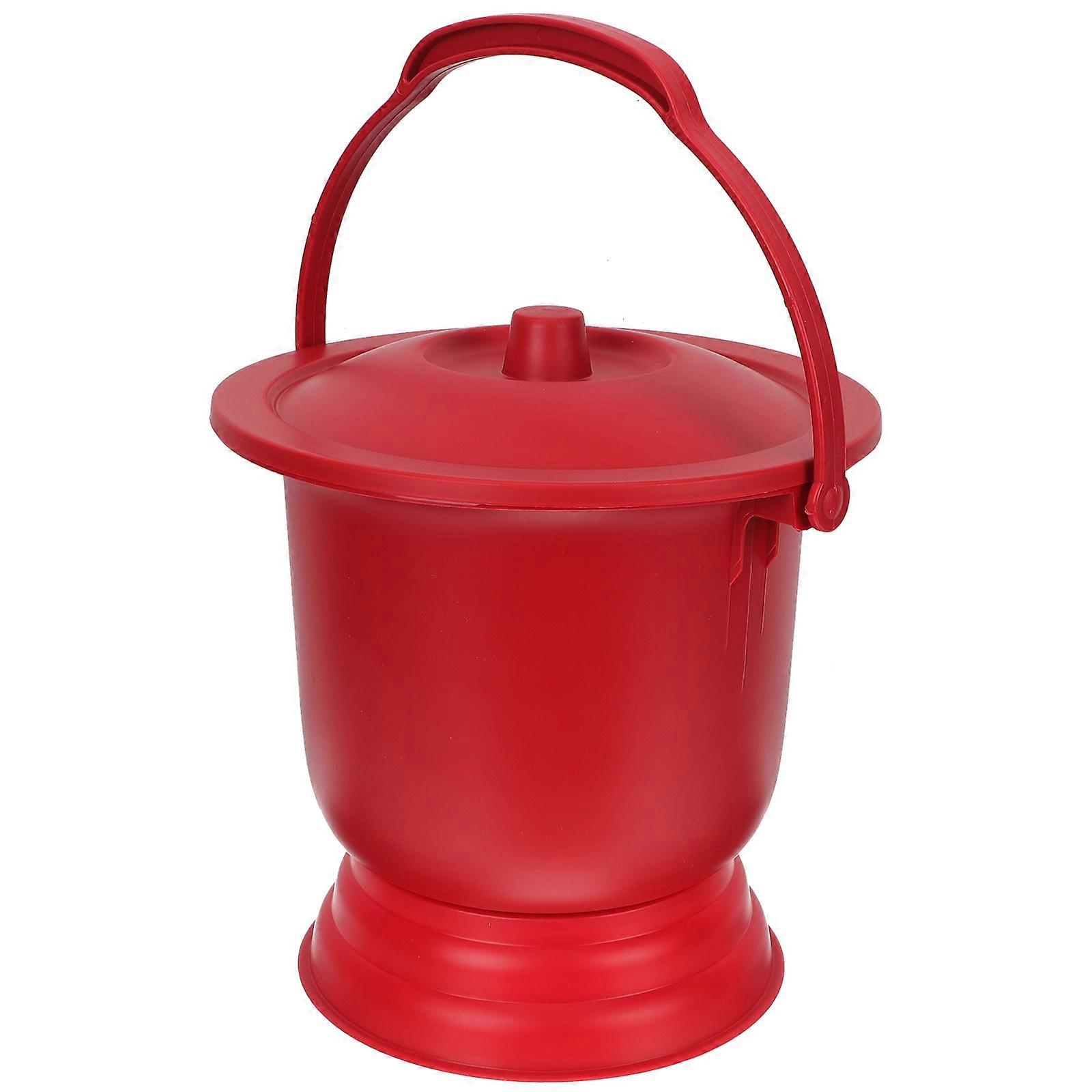 Red Portable Spittoon Practical with Cover for Wedding