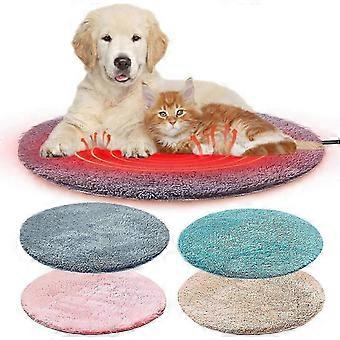 Pet Heating Pad 15.7in Dog Warming Pad Dog Heating Pad Non Slip Bottom Easy Clean Soft Cover Chew Resistant Cord Heated Blanket For Dogs For Indoor Pe