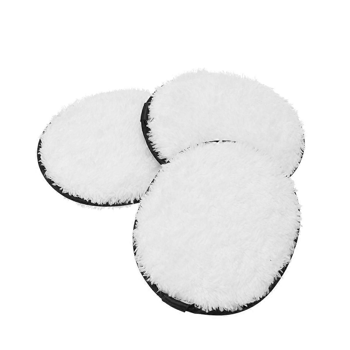 Makeup Microfiber Cloth Pads for Face Cleansing 3Pcs White Oval