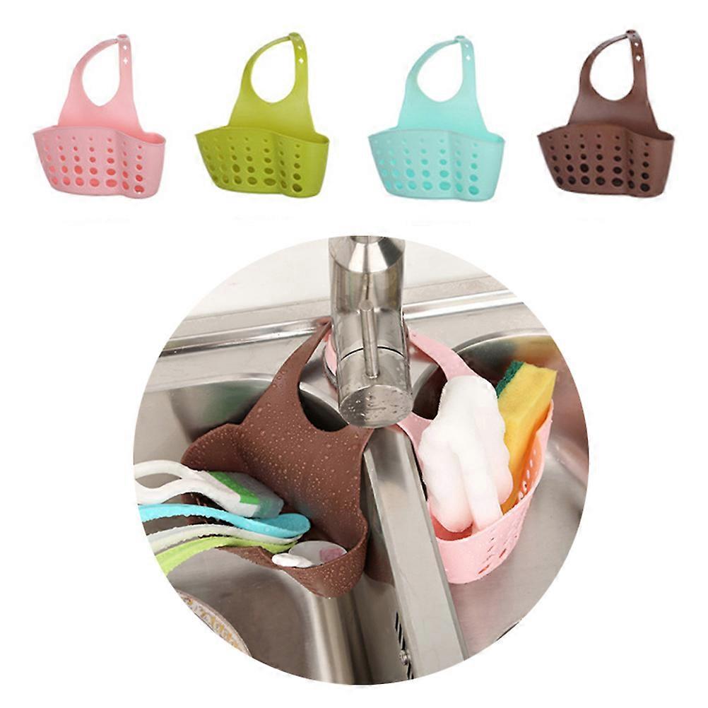 Sponge Holder Kitchen Organizer Adjustable Basket with Snap Button