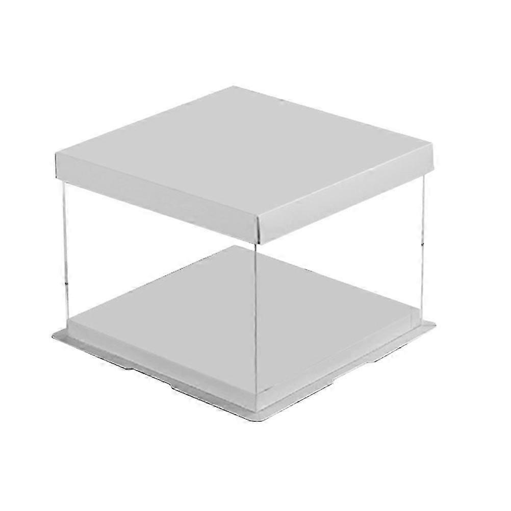 Cake Storage Boxes | Transparent White PET Material | 1 Piece for Bakery