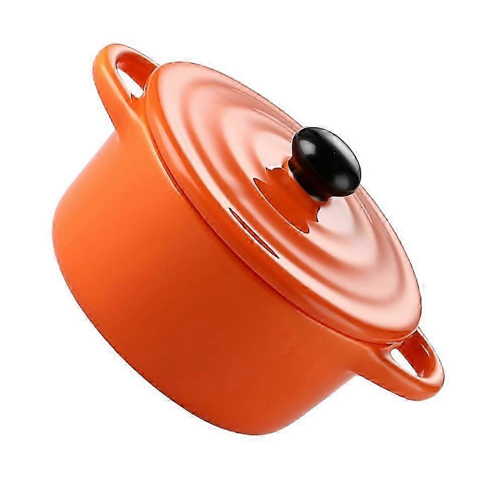 Ceramic Egg Steaming Bowl Orange for Baking and Steaming Eggs