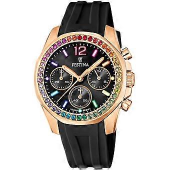 Festina Svart Silikon F20611/3 Damklocka