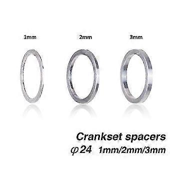 Adapter voor trapaslagerring, 24 mm binnendiameter, aluminiumlegering, 1/2/3 mm dikte, voor MTB mountainbike trapas crankstel