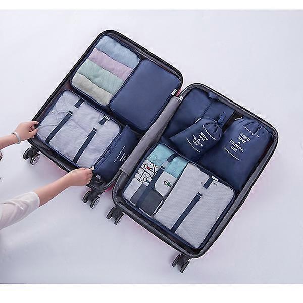 8PCS / Set Resebagage Packning Kuber Förvaringsväskor Packning Arrangör Väskor