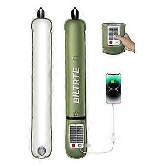 Portable Solar Camping Lights - Rechargeable LED Lantern with 3 Modes, Inflatable Design, USB-C Charging & SOS