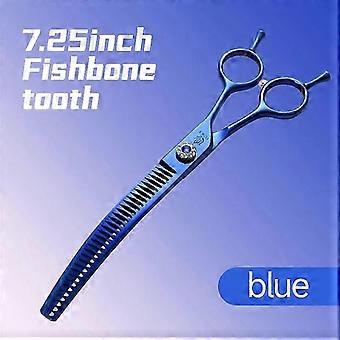 Curved Pet Thinning Shears 7.25" - Professional Grooming Scissors For Dogs And