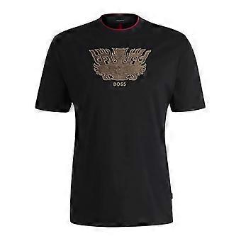 Boss Herren T-Shirt mit gesticktem Logo und Rundhalsausschnitt