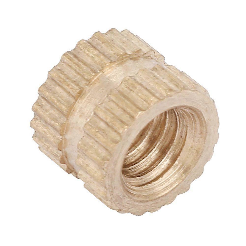 M4 Brass Cylinder Knurled Round Molded in Insert Embedded Nuts (M4*6*6.3; 30pcs)