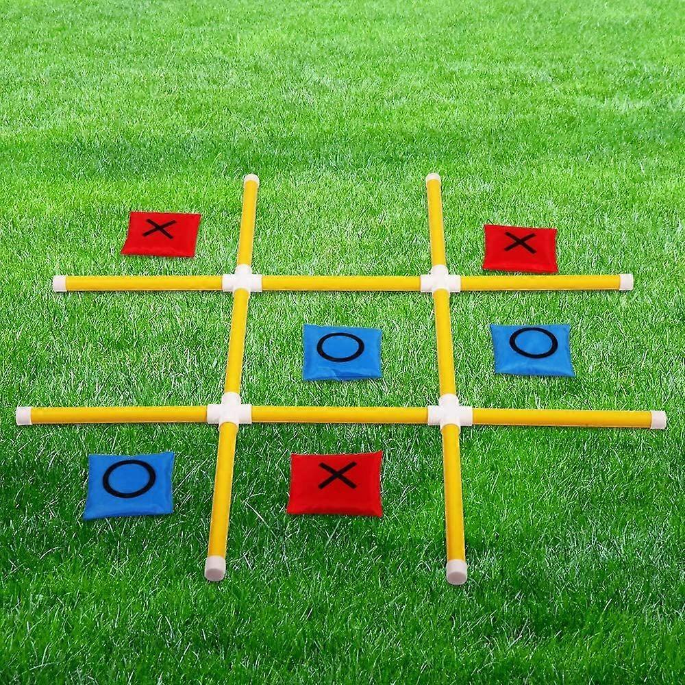 Juego Gigante De Tres En Raya De 120x120 Cm - Tela Resistente - Ideal Para Jardín, Playa Y Camping - Divertido Para Toda La Familia