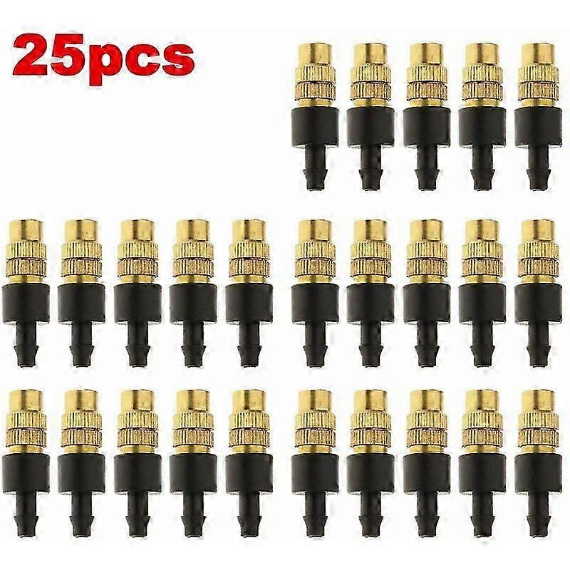 25PCS Copper Atomizing Nozzle Copper Nozzle for Garden Drip Irrigation