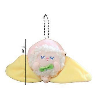 Cute Fruit-Inspired Sheep Plush Pendant - Soft Cartoon Stuffed Animal Key Ring for Backpack, Girls Gift