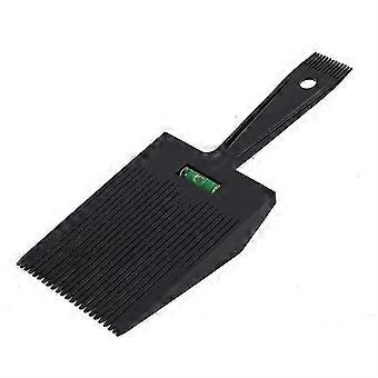 Flat Barber Comb Black ABS  Precision Cutting Guide with BuiltIn Level for Salon and Home Use