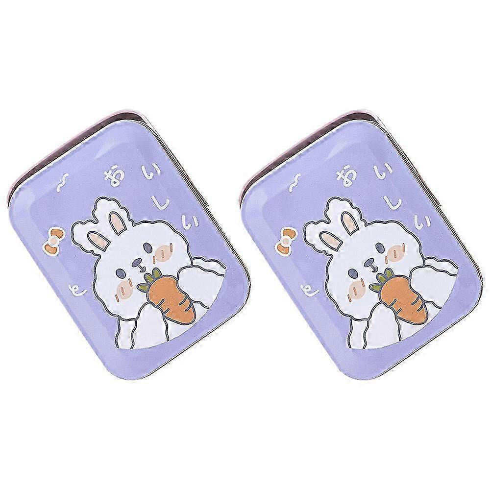 2Pcs Easter Candy Box Cake Storage Container Creative Gift Packing Tinplate Box
