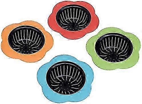 4pcs Silicone kitchen sink filter,dump filter,drain filter large wide side,diameter 11.4 cm