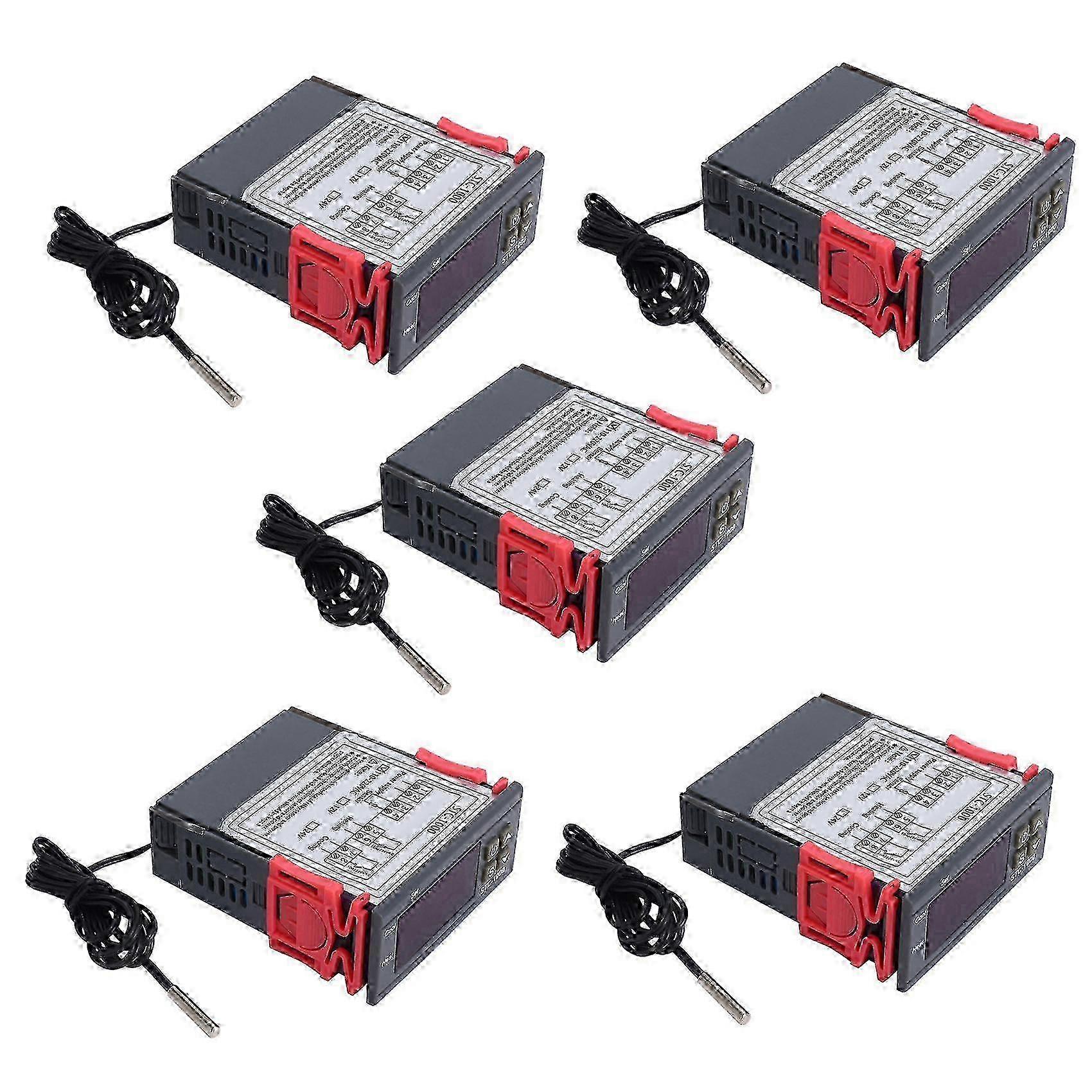 5X 220V/STC-/1000 digitální regulátor teploty termostat s NTC