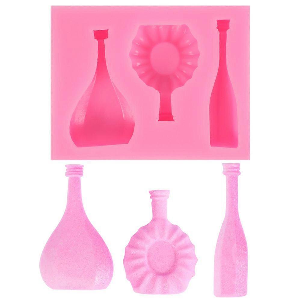 3-hole wine bottle shape chocolate mold - 1PC
