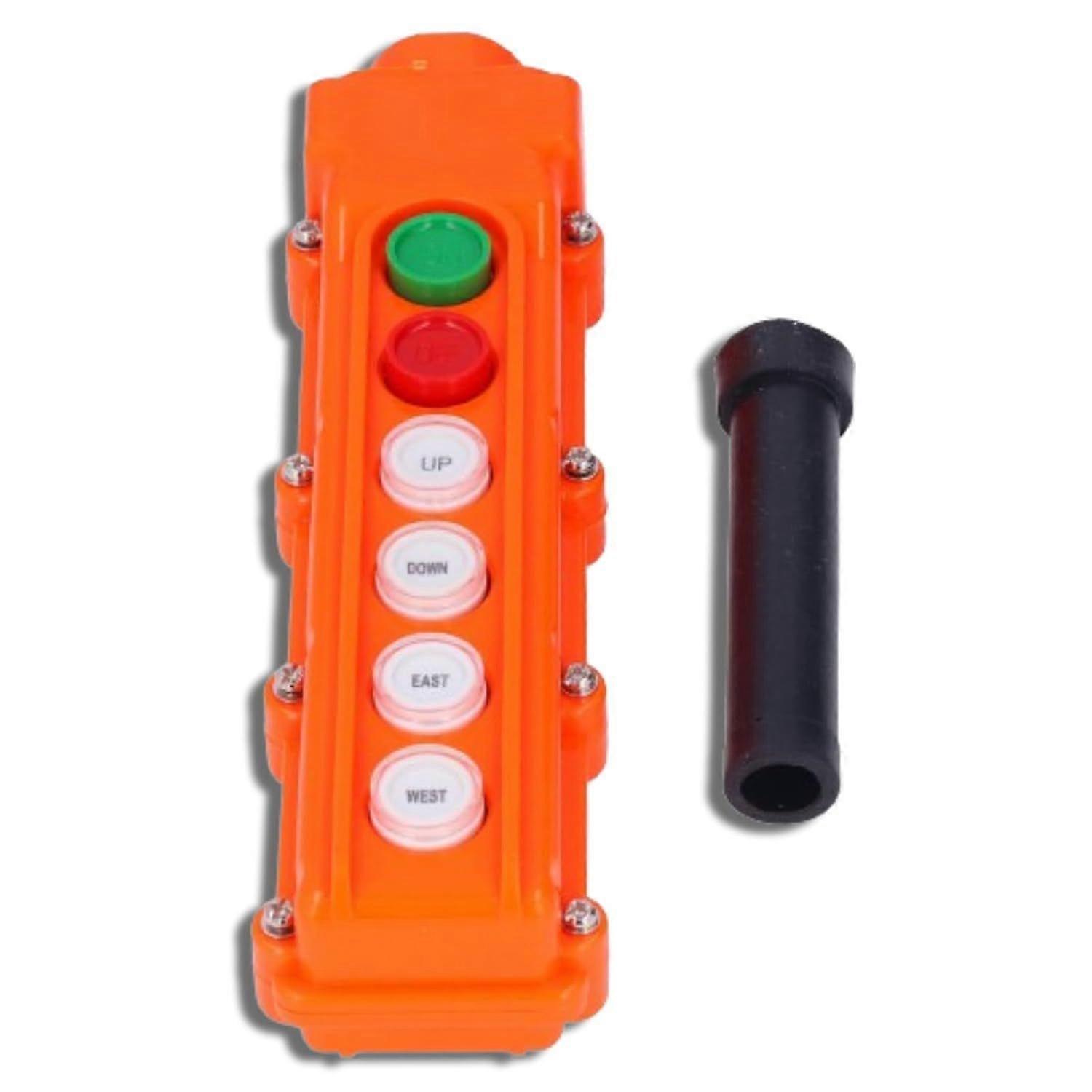 Crane Controller, Hoist Remote Control Station Push Button Switch Crane Pendant Control Remote Control for Industrial Tra