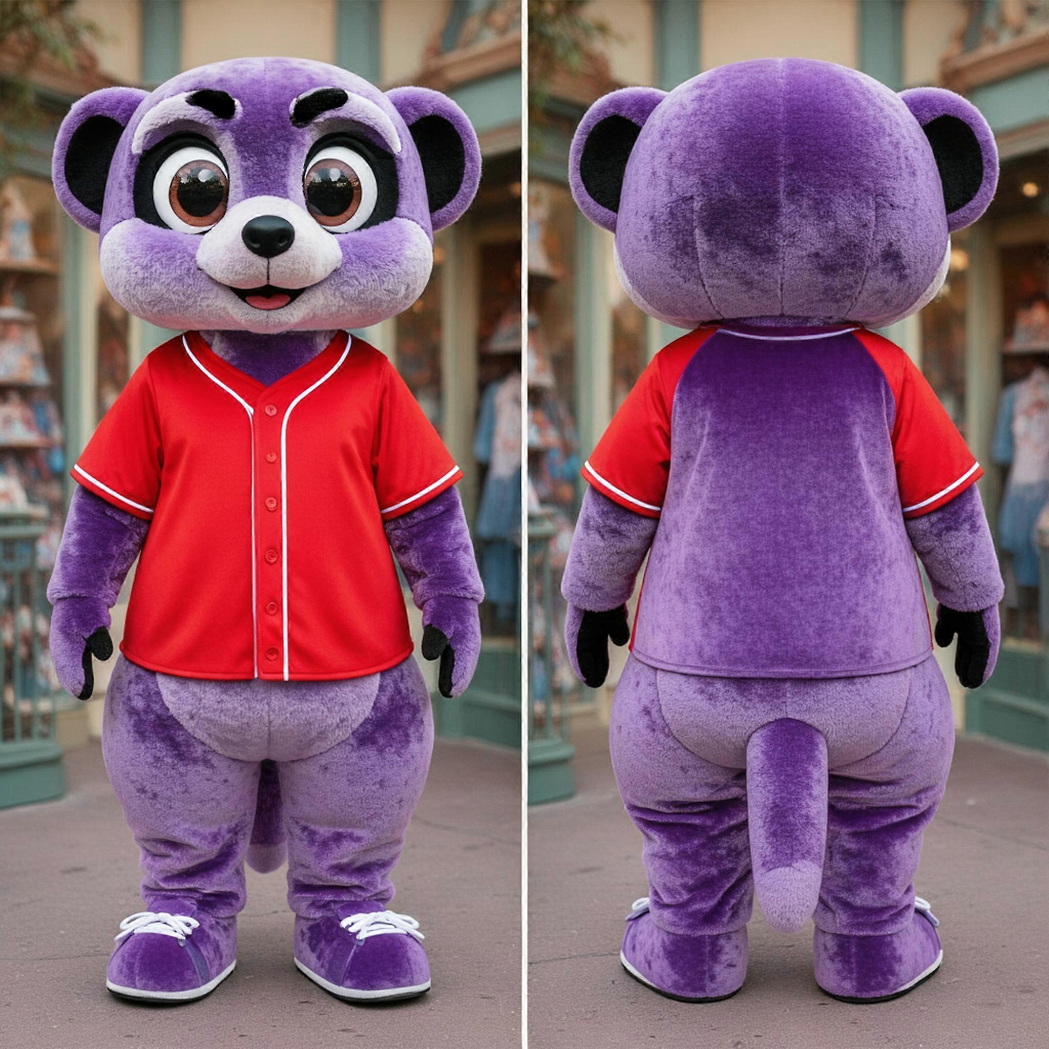 MASTICOT Purple Playful Meerkat Mascot