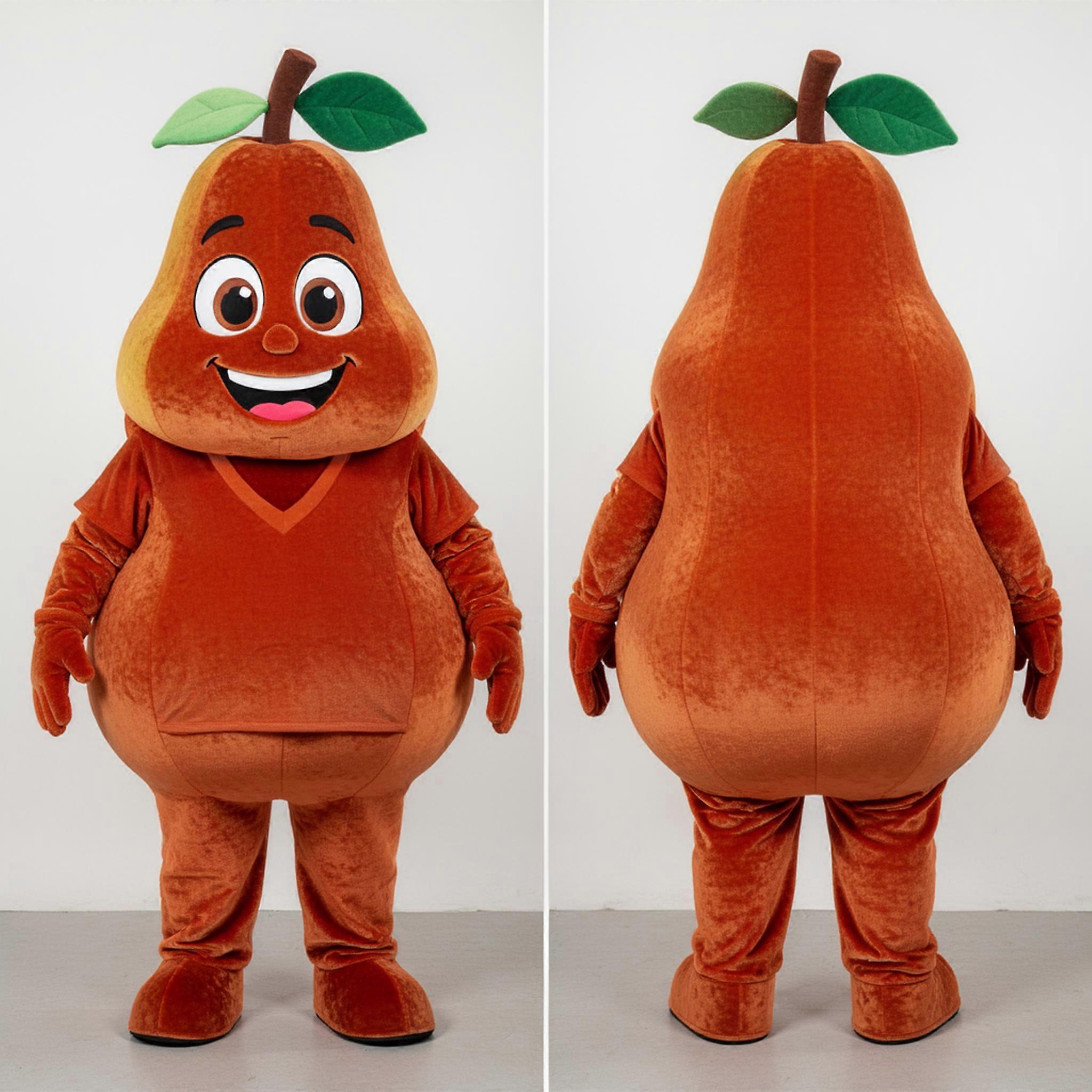 MASTICOT Rust Orange Plump Pear Mascot