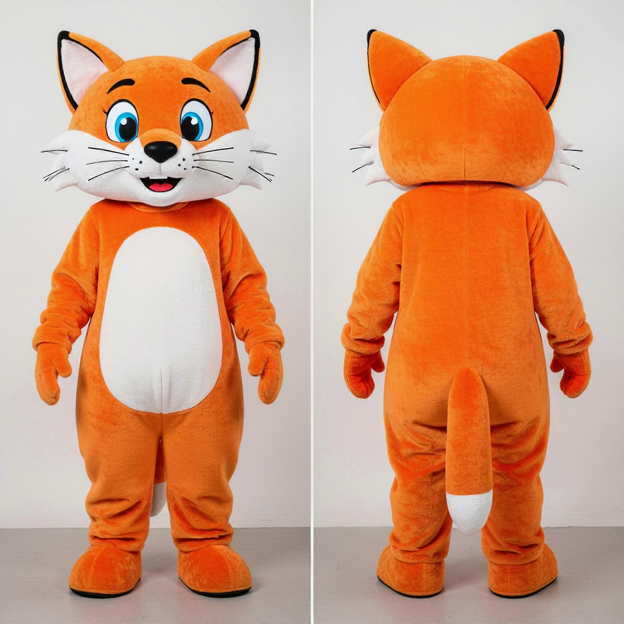 MASTICOT Orange Playful Bobcat Mascot