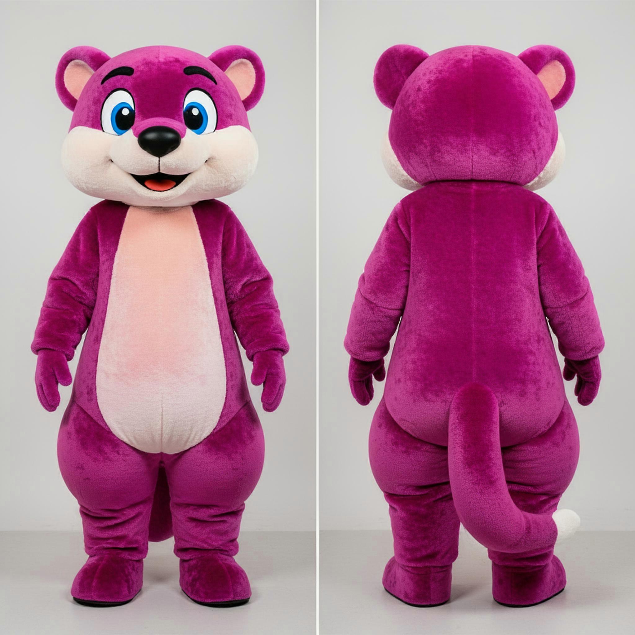MASTICOT Magenta Plush Weasel Mascot