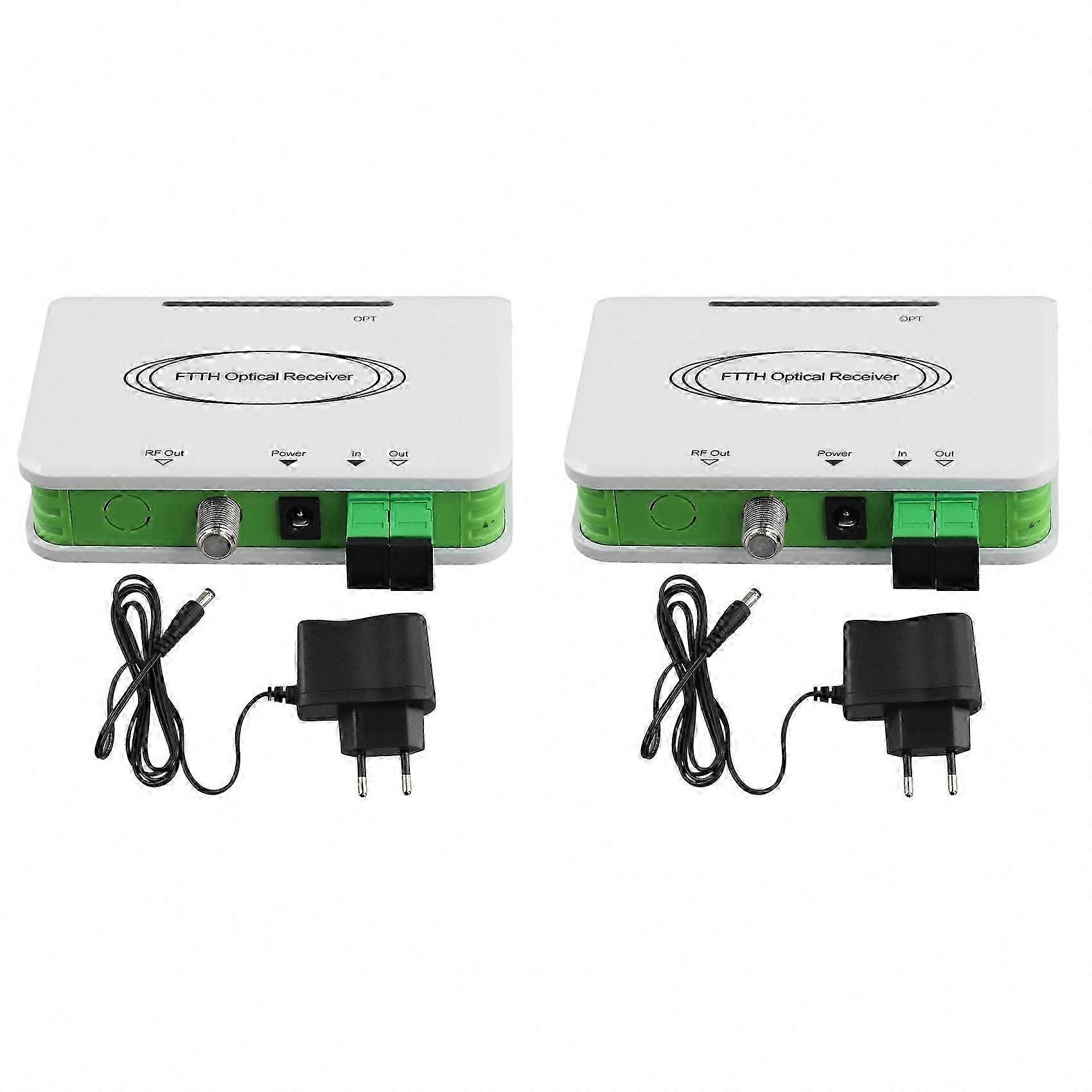 Active Optical Triplexer 2 Pack WDM Receiver Optical Node for CATV ONU FTTH SC/APC EU Plug