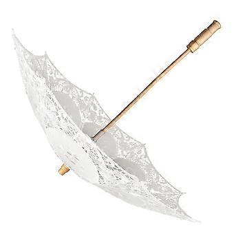 Wedding Lace Parasol Umbrella for Bridal Use with Elegant Embroidery