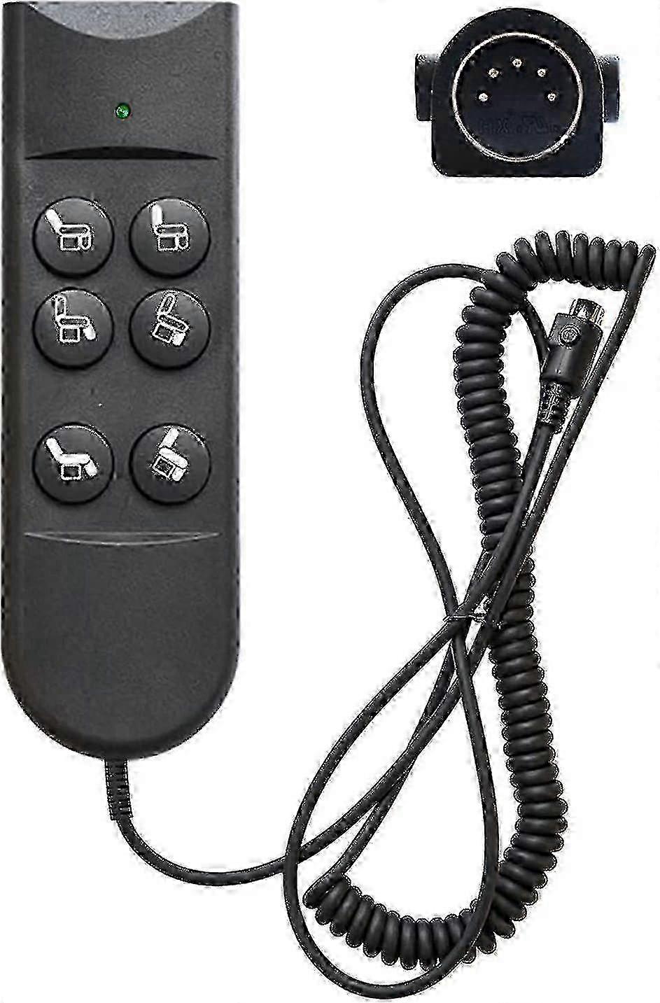 Wireless Remote Handset for Motorized Recliners, 5 Pin 6 Button