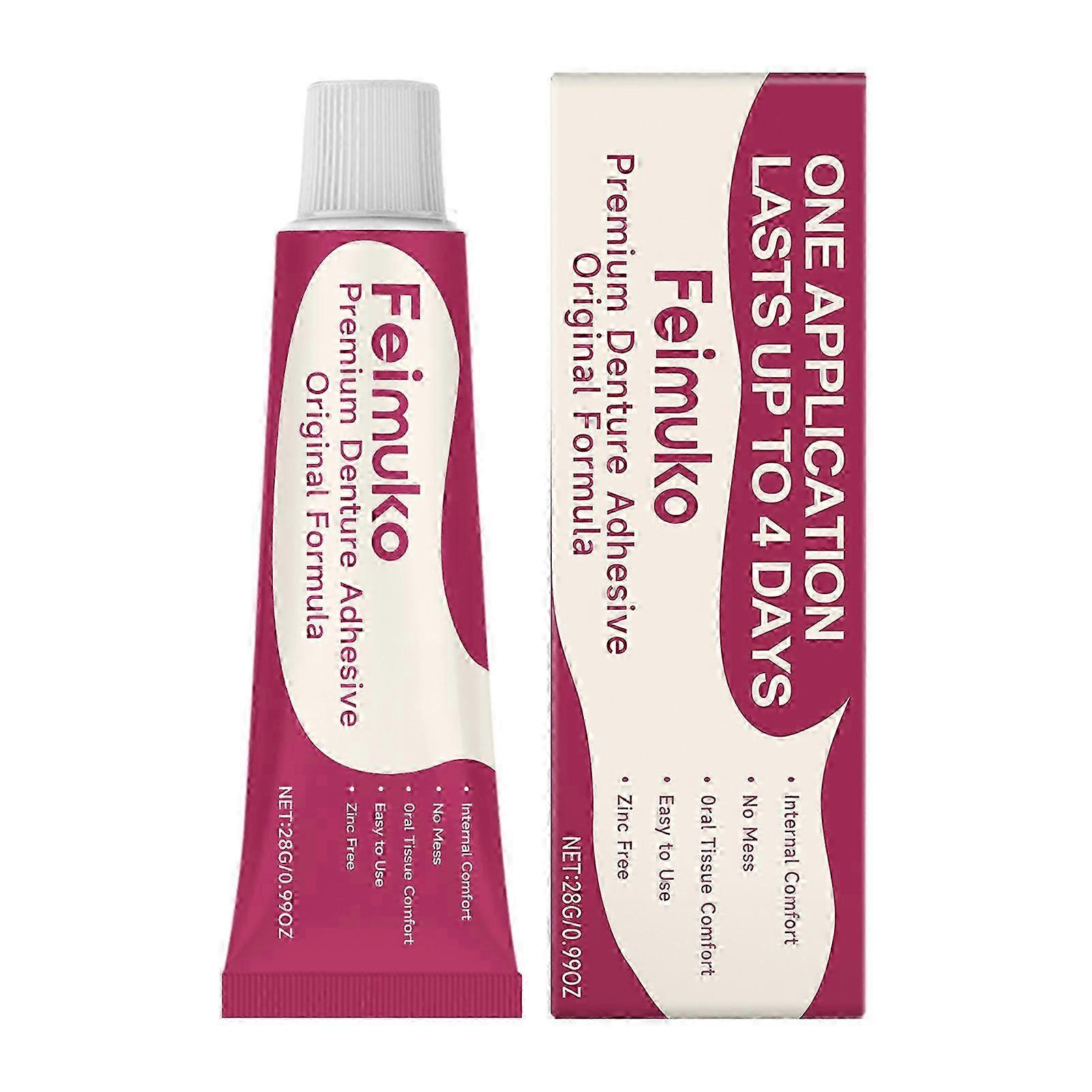 Long-lasting Denture-Adhesive Comfortable Secure Denture-Grip for Secure Hold