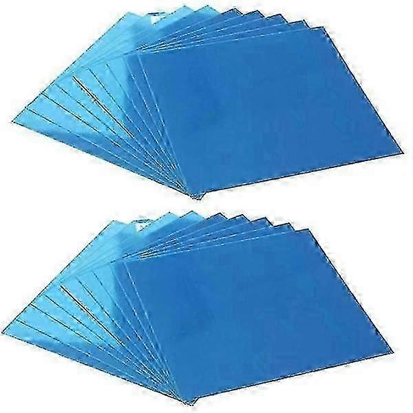 18 Rounded Mirror Tiles 15cm Set