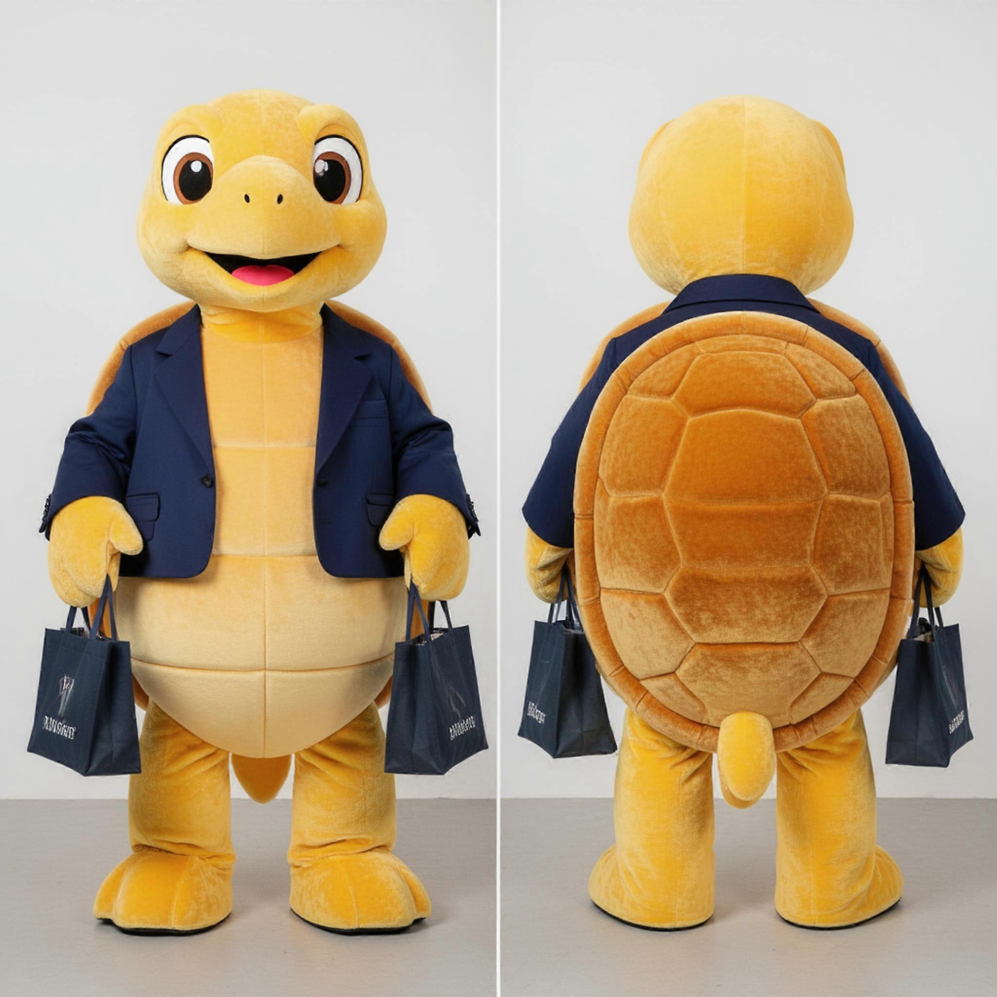 MASTICOT Yellow Sunshine Sea Turtle Mascot