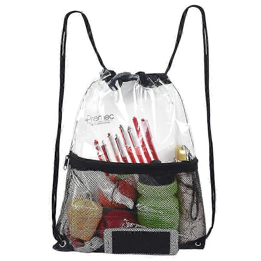 Knitted Mesh Clear PVC Backpack