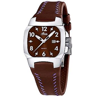 Lotus code Quartz Analog Woman Watch with Cowhide Bracelet 15509/D