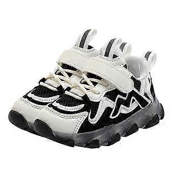 1 Pair Glowing Sneakers Stylish Sports Shoes Non-slip Footwear for Kids (black)